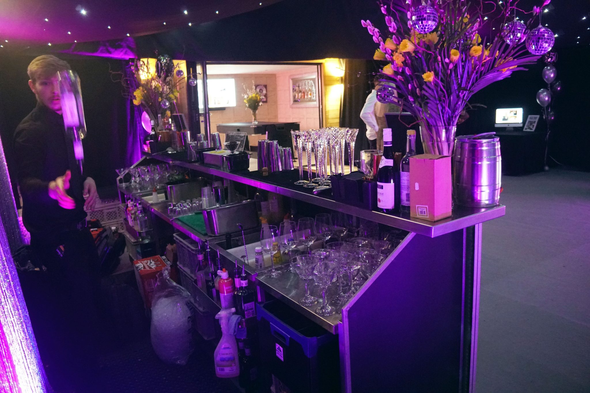 stunning-purple-mobile-bar-hire-for-a-private-event-in-bramley-surrey