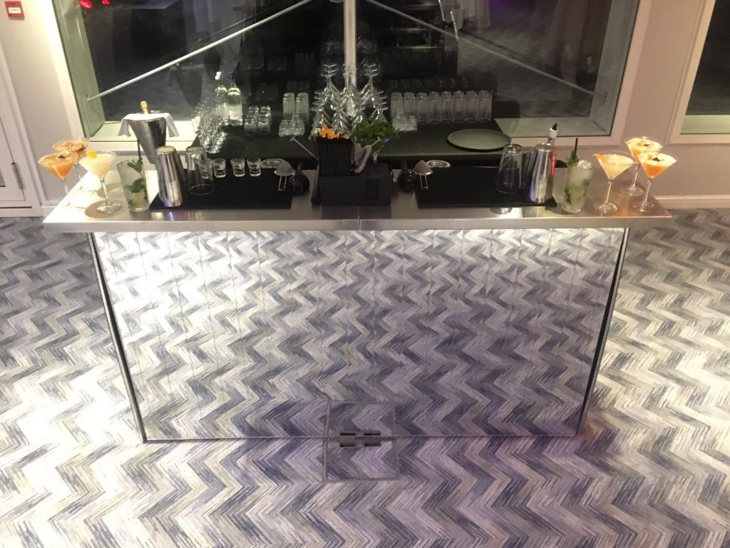 mirrored mobile bar