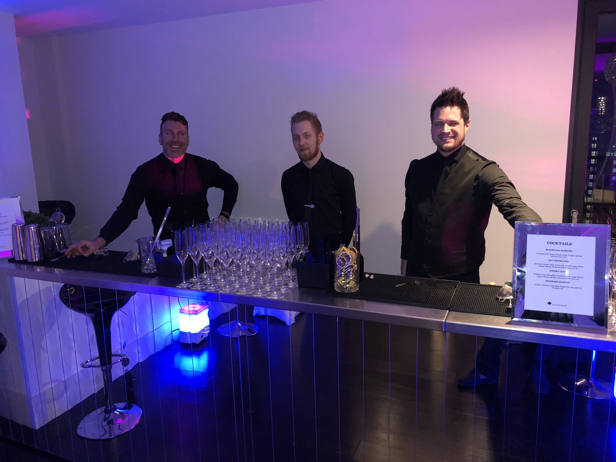 mirrored mobile bar hire