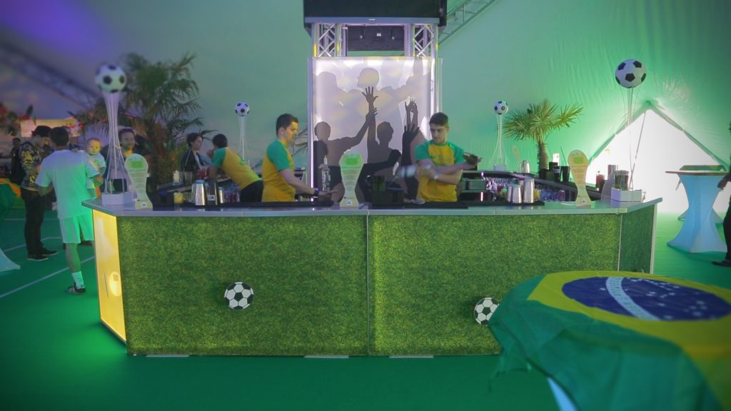 A World Cup party and World Cup themed mobile bar for this private