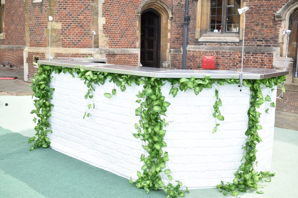 Garden themed mobile bar hire for the Cambridge Gin Company Ace Bar