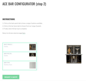 Ace Bar Configurator for mobile cocktail bar hire (2)