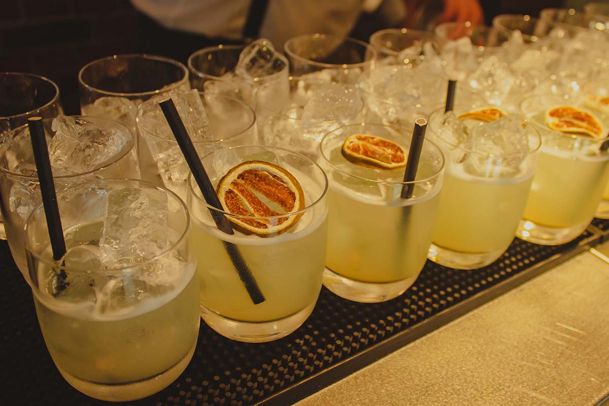 Glasses of Margarita at summer cocktail bars